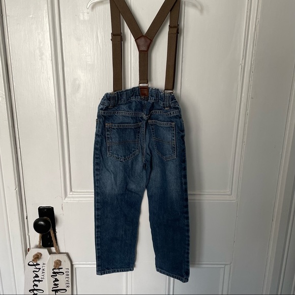 Oshkosh boys jeans & suspenders size 5 - Picture 2 of 5